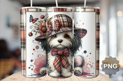 Flowers Dog Tumbler PNG Bundle, 25 Christmas Tumbler Wrap Product Image 9