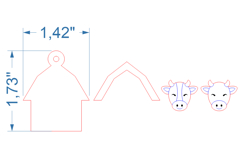 Barn Christmas Tree Toys SVG laser cut files for Glowforge Product Image 6