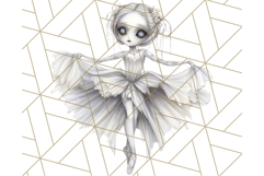 Dark Nutcracker Clipart Gothic Holiday Ballet PNG, Christmas Product Image 4