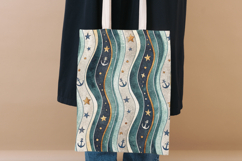 Seamless Coastal Nautical Pattern Bundle, Navy Blue Ocean Product Image 8
