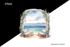 Sea View Illustration Png Product Image 1