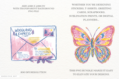 August Butterfly Postmail Clipart Product Image 2
