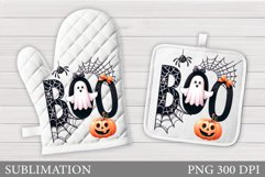 Halloween Oven Mitt Design. Halloween Square Pot Holder Product Image 1