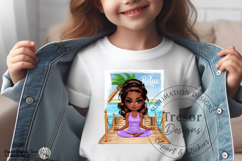 Yoga Meditation Chibi clipart, Wellness Chibi black girl PNG Product Image 5