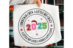 2025 Christmas crew PNG, Merry Christmas PNG, Merry & Bright Product Image 2