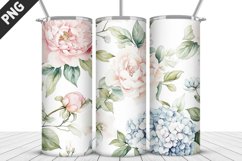 Flowers Tumbler Wrap | Sublimation Design | Tumbler PNG Product Image 1