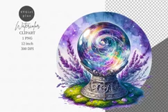 Halloween clipart, Crystal ball clipart, Gothic clipart Product Image 1