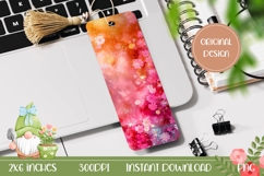 Flowers Bookmark Printable, Glitter Bookmark Product Image 1