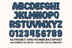 4th July Alphabet png clipart, independence letters doodle Product Image 2