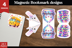 Back to school bookmarks Kawaii School Magnetic bookmark Product Image 1