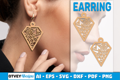 Mandala Earring Lasercut Product Image 2