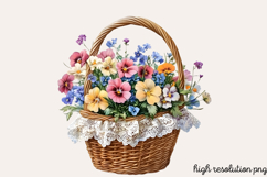 Wildflowers Arrangements Clipart Bundle PNG Product Image 6