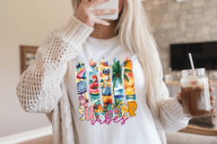 Summer Vibes PNG sublimation |Beach &amp; Summer PNG T-Shirt Product Image 5