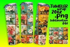 Chic Floral Sublimation Tumbler Wraps - 20oz Product Image 1