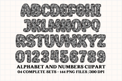 Shabby Chic letters doodle, shabby chic png alphabet clipart Product Image 2