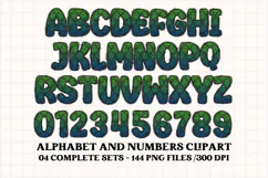Neon Glitter Alphabet png clipart,neon glitter letter doodle Product Image 2