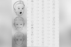 160 Procreate Young Child Boy Head Stamp Brushes Product Image 9