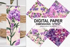 Verbena Flowers Seamless Pattern Digital paper Product Image 1