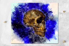 Skull &amp; flowers | Skinny tumbler Gothic sublimation design Product Image 8