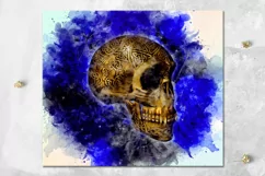 Skull & flowers | Skinny tumbler Gothic sublimation design Product Image 8