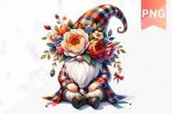 Floral Gnome Sublimation - Clipart PNG Bundle Product Image 9