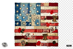 Collage American Flag Clipart Product Image 1