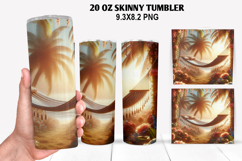 Summer Skinny Tumbler 20oz Wrap Design, Summer Tumble PNG Product Image 1