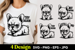 Try Again Bulldog SVG PNG Product Image 1