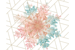 Coral and Aqua Christmas Clipart PNG, Pastel Holiday Art Product Image 4