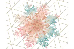 Coral and Aqua Christmas Clipart PNG, Pastel Holiday Art Product Image 4