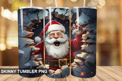 3D Christmas Santa Cracked Hole PNG Tumblers Bundle Product Image 9