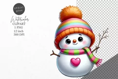 Christmas clipart, Snowman clipart, Winter clipart Product Image 1