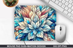 Mouse Pad Sublimation, Winter Flower Mouse Pad PNG Design Product Image 1