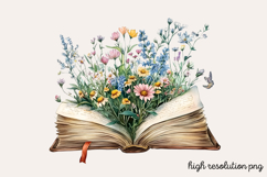 Watercolor Spring Garden Clipart Bundle PNG Product Image 10