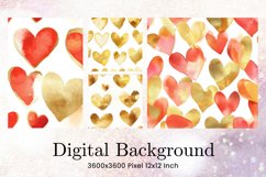 Heart Valentines Background Love Pattern Wallpaper Product Image 1