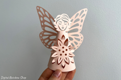 Fairy lantern Bundle, paper angel butterfly lantern template Product Image 5