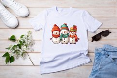 colorful Christmas snowman clipart, snowman sublimation Product Image 2
