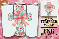Cheerful Days 20oz tumbler wrap, Flower Cross Product Image 1