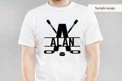 Hockey Monogram SVG Alphabet A to Z | Sports Split Monogram Product Image 8