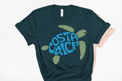Costa Rica Word Art in a sea turtle shape SVG Cut File Product Image 4