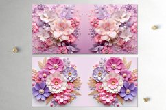 3 D papercut pink flowers | 16 Sublimation Mug designs, JPG Product Image 8