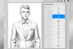 60 Procreate Men in suits Stamp Brushes Product Image 3