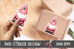 Cute Christmas Watercolor Gnomes Sticker Design Bundle Product Image 1
