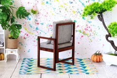 Miniature dollhouse chair digital download file. 1:6 scale Product Image 8