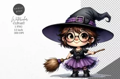 Halloween clipart, Witch clipart, Autumn clipart Product Image 1