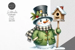 Christmas clipart, Snowman clipart, Christmas sublimation Product Image 1