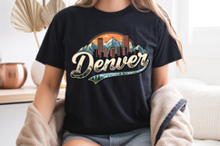Denver PNG, Vintage Mile High City Mountain Sublimation Product Image 8