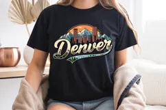 Denver PNG, Vintage Mile High City Mountain Sublimation Product Image 8
