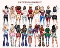 Lux Christmas Girls Clipart Portrait Creator Product Image 6