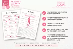 Health & Fitness Planner Canva Templates | 63 Pg | PINKS Product Image 8
